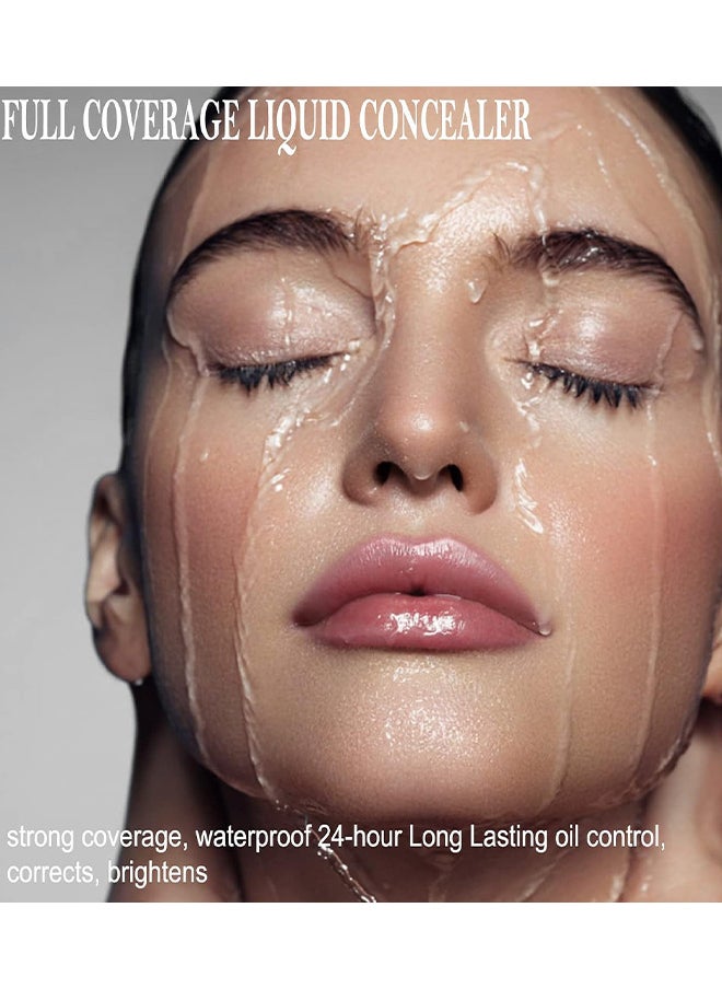 Lameila - Full Coverage Liquid Foundation, Smoothing Makeup Base Concealer Foundation, Matte Wear Concealer Sun Block Cream, Minimizes Pores, Hides Wrinkles, Advanced Real Moisture Foundation - Image 1