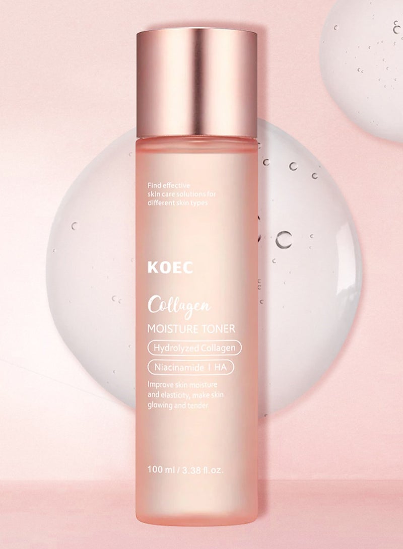 KOEC Triple Collagen Toner - Hydrolyzed, Atelo, And Soluble Collagen for Deep Hydration & Plump Skin - Fast-Absorbing Formula for All-Day Suppleness - Image 2