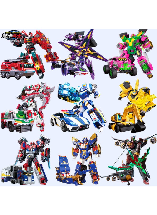 Dazzle Card Fighter Dazzle Blue Lightning Transformation Robot Assembling Toy Children Boy Transformation Summoner Mecha Gift-Color:8125 The God Of The Iron War - The Great God Elephant - Image 5
