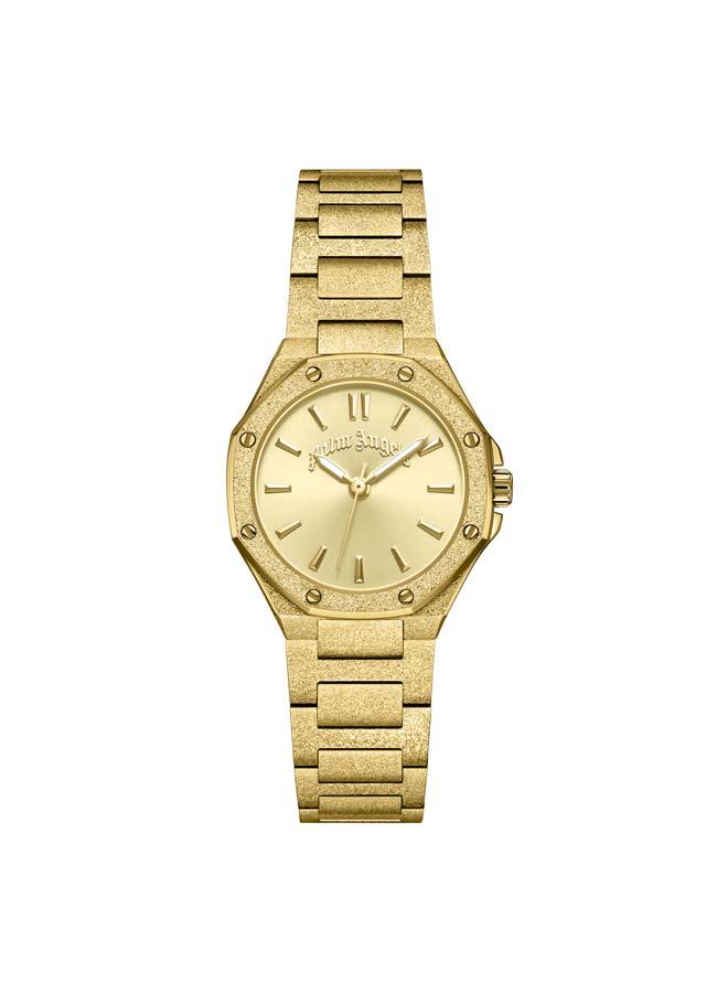 Palm Angels Aura Gold Dial Gold Stainless Steel Bracelet Analog Watch for Women, 28mm - Image 1