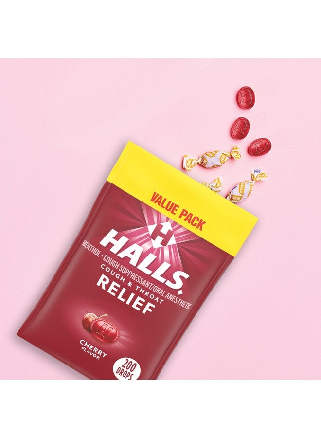 Halls HALLS Relief Cherry Cough Drops, Value Pack, 200 Drops  - Image 5
