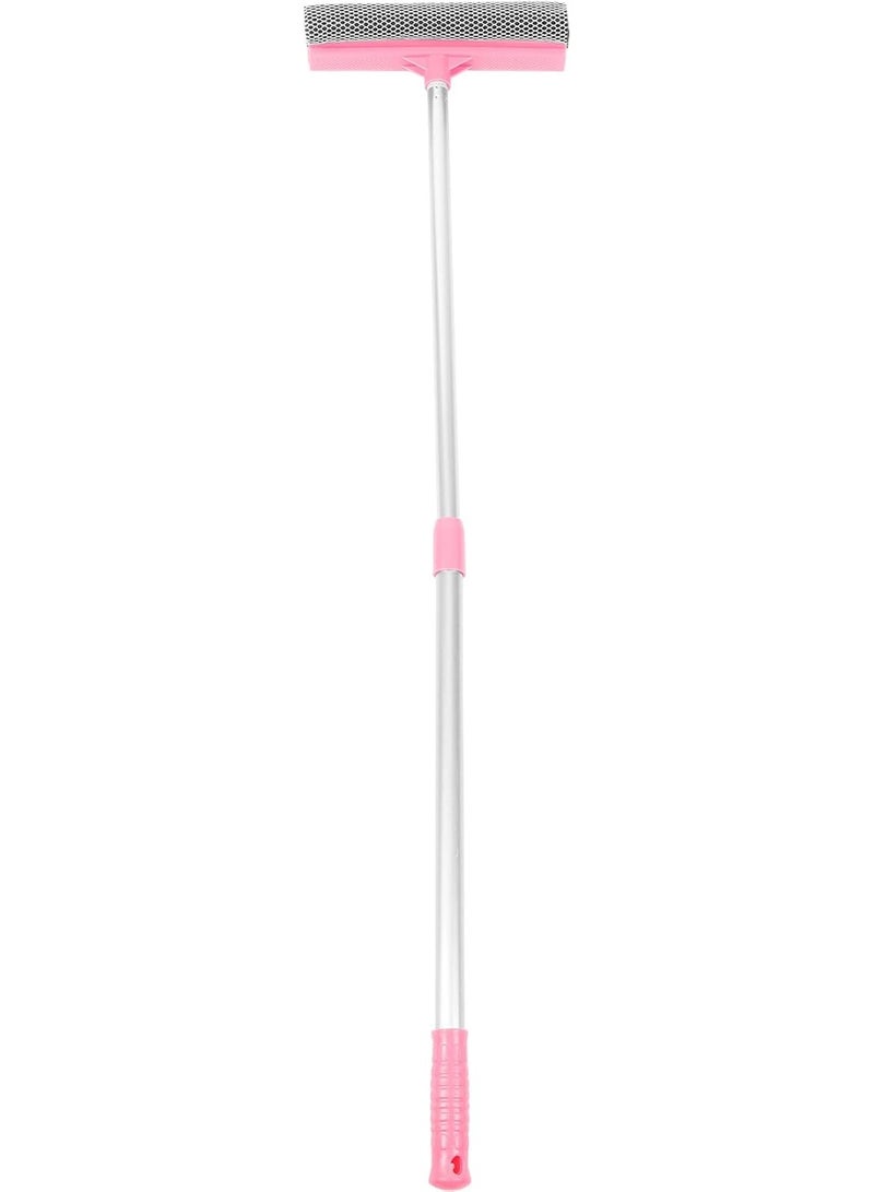 2-in-1 Telescopic Window Squeegee – Double-Sided Glass Cleaner with Long Aluminum Handle – Microfiber Scrubber & Wiper for Windows, Showers, Mirrors, Glass Doors - Image 4