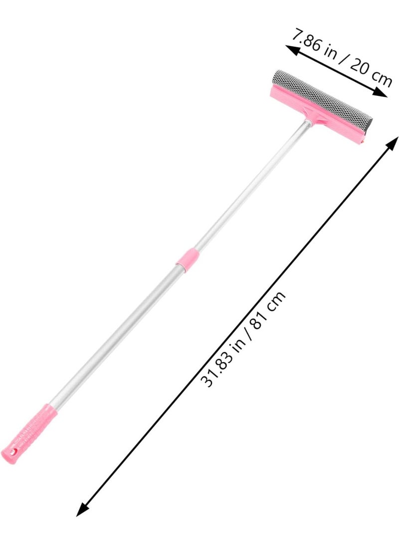 2-in-1 Telescopic Window Squeegee – Double-Sided Glass Cleaner with Long Aluminum Handle – Microfiber Scrubber & Wiper for Windows, Showers, Mirrors, Glass Doors - Image 5