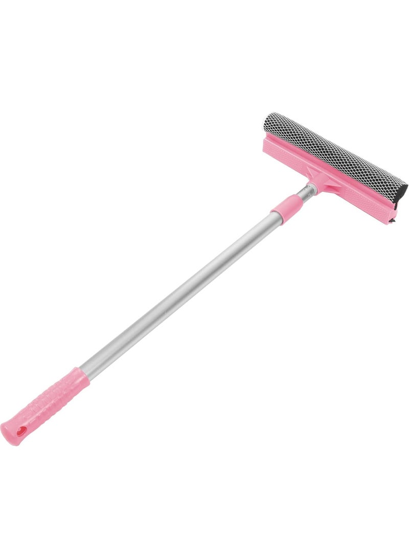 2-in-1 Telescopic Window Squeegee – Double-Sided Glass Cleaner with Long Aluminum Handle – Microfiber Scrubber & Wiper for Windows, Showers, Mirrors, Glass Doors - Image 1