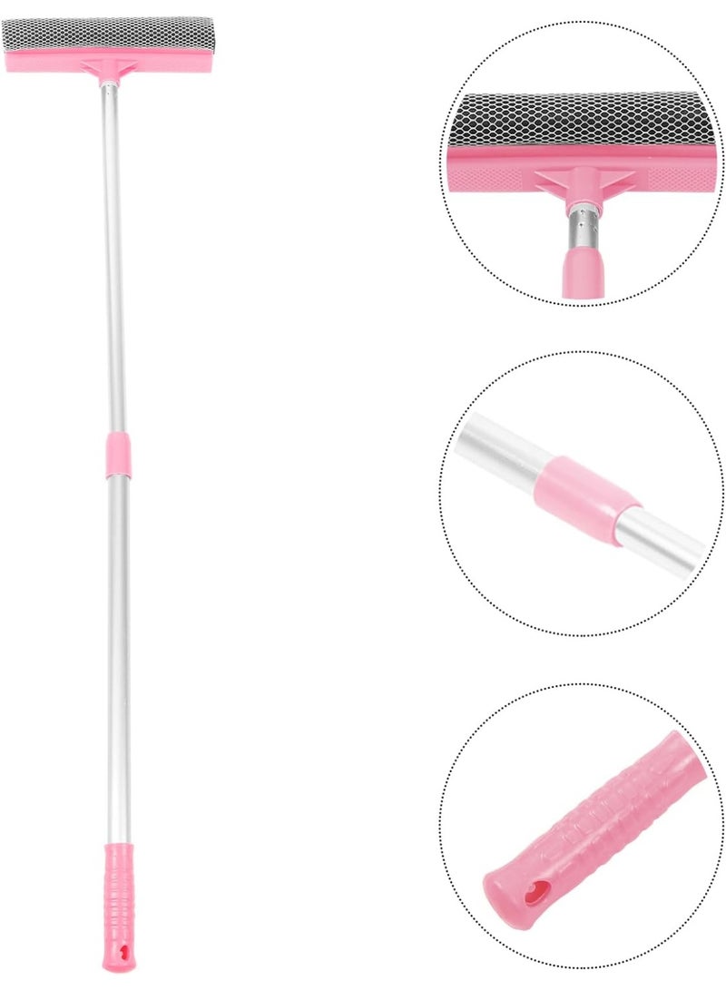 2-in-1 Telescopic Window Squeegee – Double-Sided Glass Cleaner with Long Aluminum Handle – Microfiber Scrubber & Wiper for Windows, Showers, Mirrors, Glass Doors - Image 3