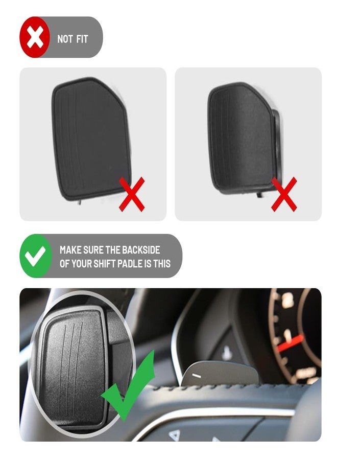 GZYF Steering Wheel Shift Paddle Shifter Extensions for Audi A3/S3/SQ7 2017-2020, A5/S5/Q5 2018-2021, Q2/Q7 2017-2021, Carbon Fiber Black (The Shape Must be The Same as The Original car Paddle) - Image 2