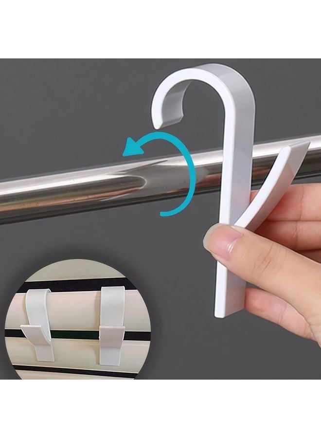 قطعتان من خطافات الحائط البيضاء توفير المساحة رف المناشف للمطبخ وحمام التخزين - Image 5