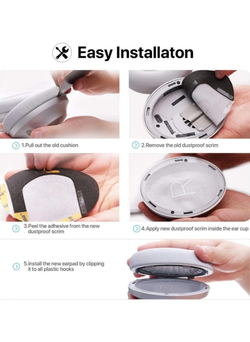 1 Pair Replacement Ear Pads for Bose 700 NC700 Headphones Premium Memory Foam Ear Cushions Soft Earpads Noise Isolating Headset Accessories with Free Leather Carrying Case - Image 5