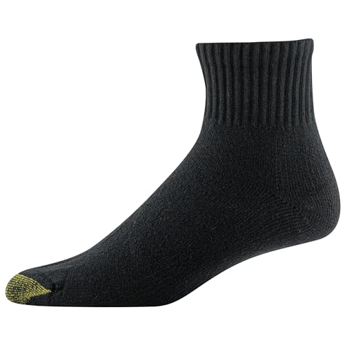 GOLDTOE Men's Ultra Tec Performance Ankle Socks, 3-Pairs, Black, Large - Image 3
