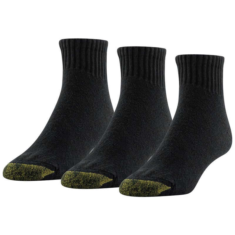 GOLDTOE Men's Ultra Tec Performance Ankle Socks, 3-Pairs, Black, Large - Image 5