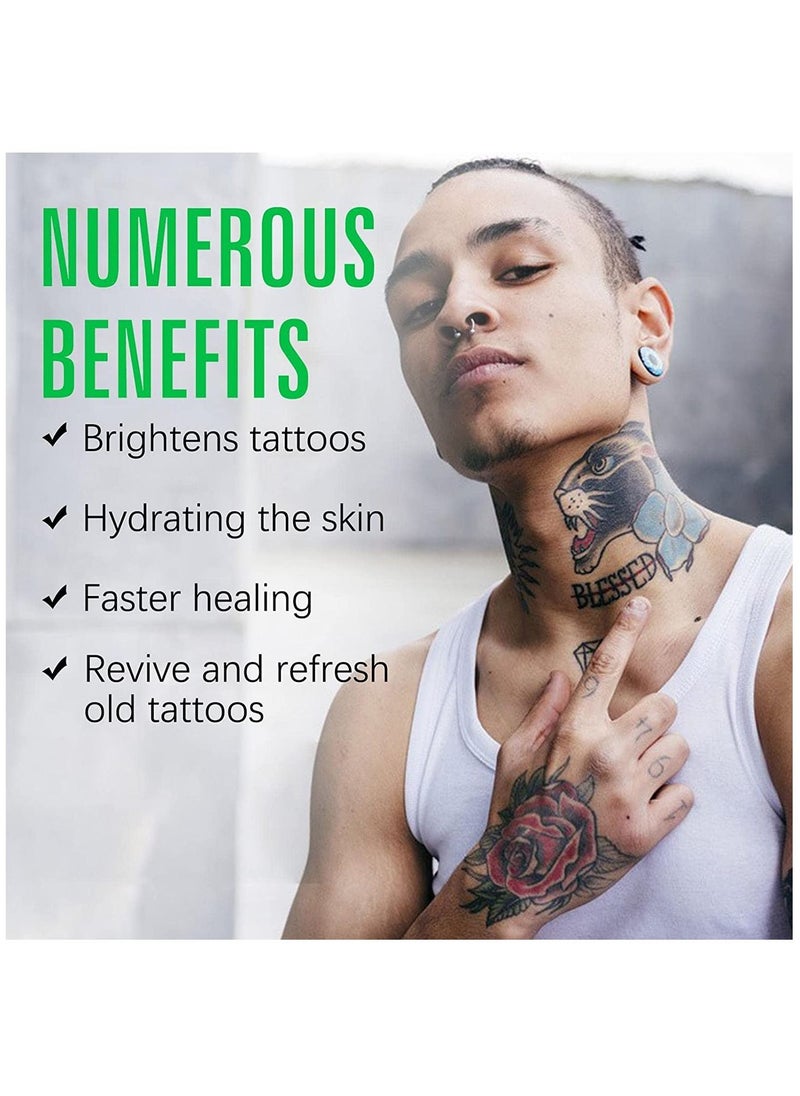 Elaimei - Tattoo Repair Aftercare Gel 60ml Tattoo Cream Aftercare Moisturizer Tattoo Healing Gel Tattoo Lotion Color Enhancement & Brightener Tattoo Cream Care Refresh Old Tattoos Unisex - Image 1