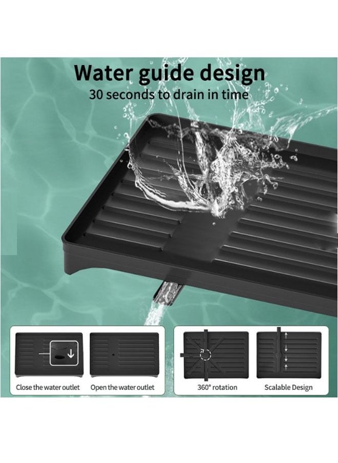 NKX - 2-Tier Dish Drying Rack With Drain Board - Image 1