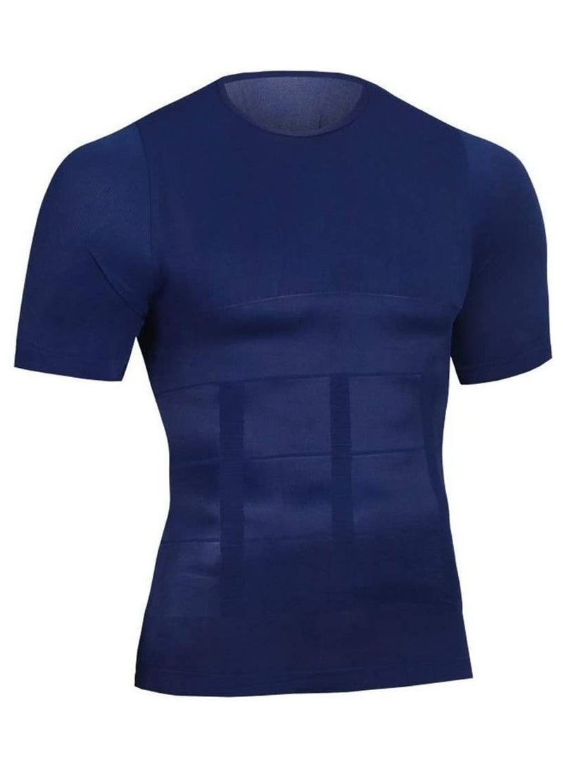 Generic Men Corset Short Sleeves Tank Abdomen Vest Muscles Body Shaper  - Image 1