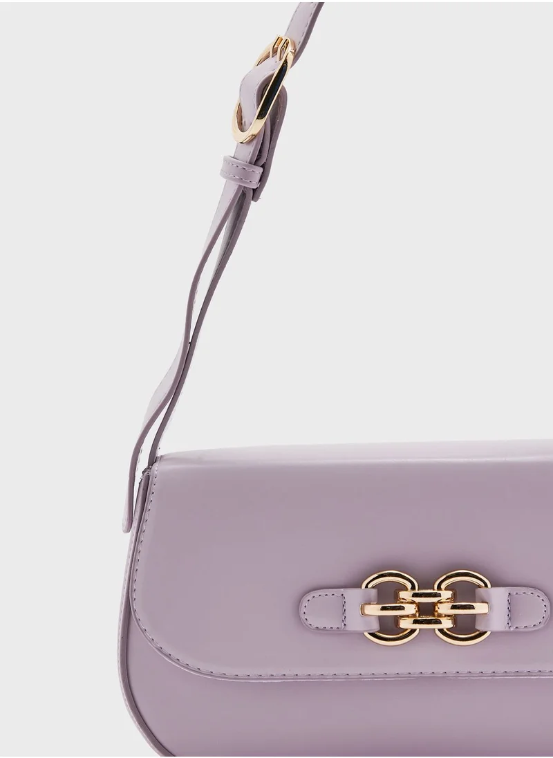 ايلا Shoulder Bag With Buckle Detail