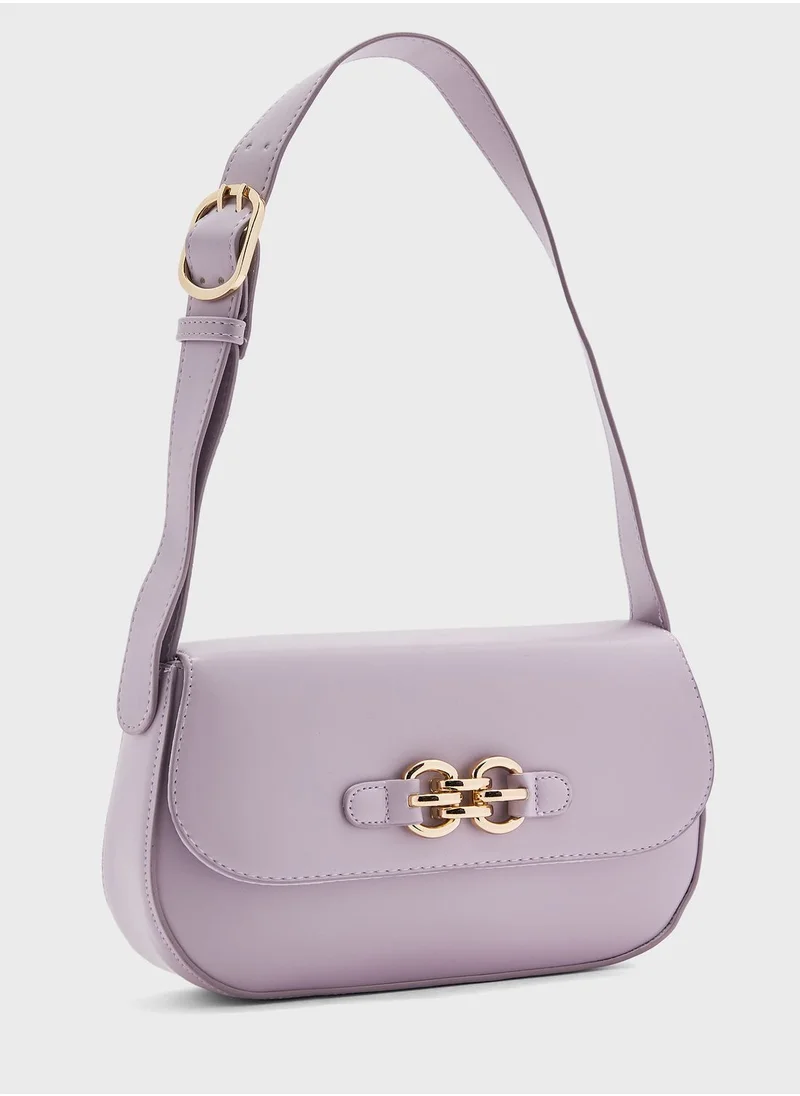 ايلا Shoulder Bag With Buckle Detail