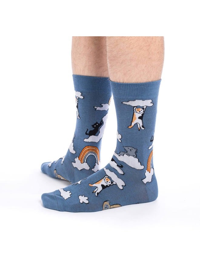 Good Luck Sock Men's Cat Socks, Cats - Cloud Cats, One size - Image 2
