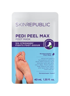 SKIN REPUBLIC Skin Republic Pedi Foot Peel Max 15% Stronger Acids Removes Severely Dry Skin & Cracked Heels After 7 Days, Fights Foot Odour (1 Pair) 40ml - Pack Of 3  - Image 2