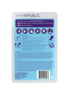 SKIN REPUBLIC Skin Republic Pedi Foot Peel Max 15% Stronger Acids Removes Severely Dry Skin & Cracked Heels After 7 Days, Fights Foot Odour (1 Pair) 40ml - Pack Of 3  - Image 3