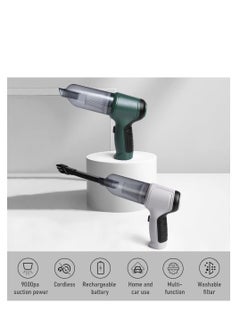 Wtrtr Handheld Car Vacuum Handheld Cordless Cleaner Portable Mini Air Duster & Hand Pump With 9000Pa Strong Suction USB Charge for Pet Hair Dust Gravel Cleaning Home Office  - Image 3