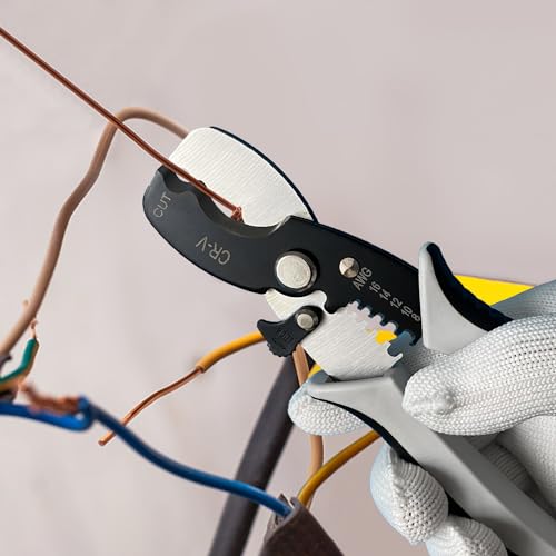 BOOSDEN Wire Cutters Stripper, BOOSDEN 8 inch Cable Cutters, Awg Wire Cutters,Precision Wire Stripper,Heavy Duty Cable Cutters, Spring Cable Cutting Pliers for Aluminum Wire,Communications Cable Cutting - Image 5