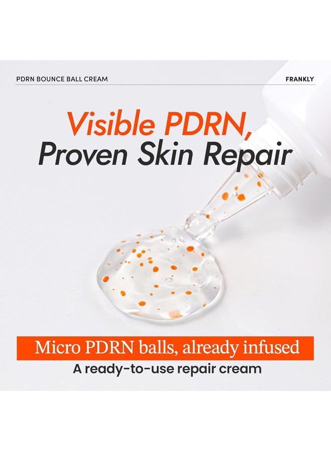 FRANKLY Salmon PDRN Bounce Ball Cream – 99% Pure Salmon DNA Moisturizer for Skin Repair & Glow | Post Microneedling Recovery & Barrier Repair | Lightweight Gel Cream | Korean Skincare | 1.69 fl oz - Image 3