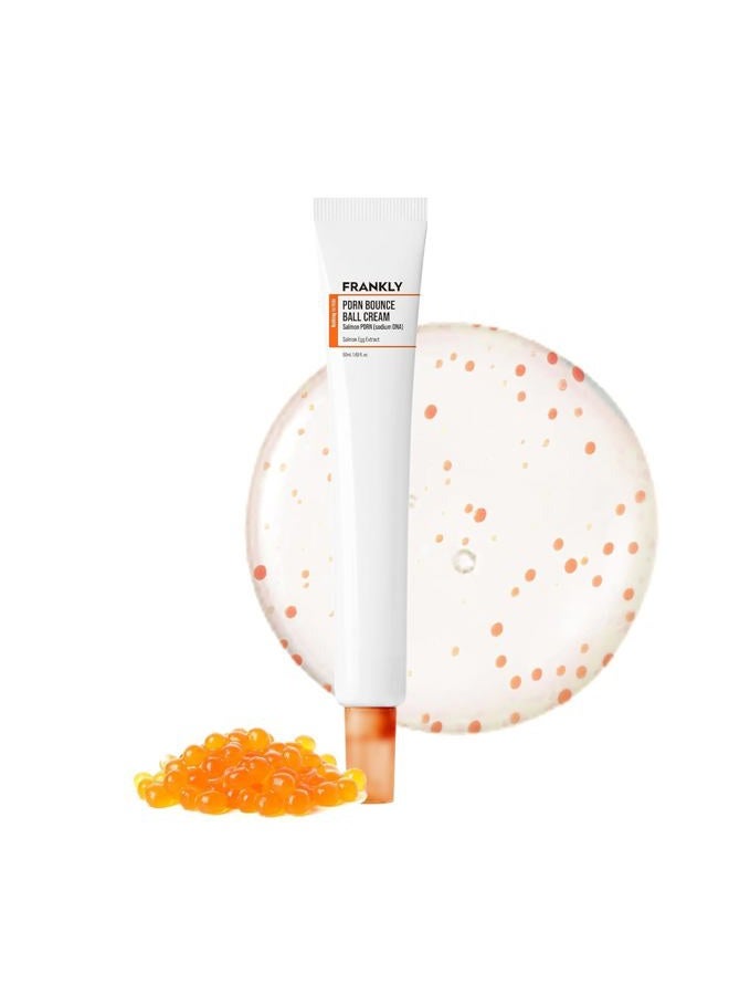 FRANKLY Salmon PDRN Bounce Ball Cream – 99% Pure Salmon DNA Moisturizer for Skin Repair & Glow | Post Microneedling Recovery & Barrier Repair | Lightweight Gel Cream | Korean Skincare | 1.69 fl oz - Image 1
