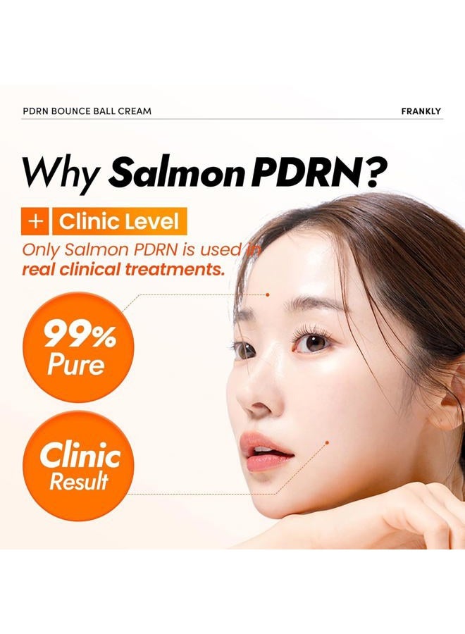 FRANKLY Salmon PDRN Bounce Ball Cream – 99% Pure Salmon DNA Moisturizer for Skin Repair & Glow | Post Microneedling Recovery & Barrier Repair | Lightweight Gel Cream | Korean Skincare | 1.69 fl oz - Image 5