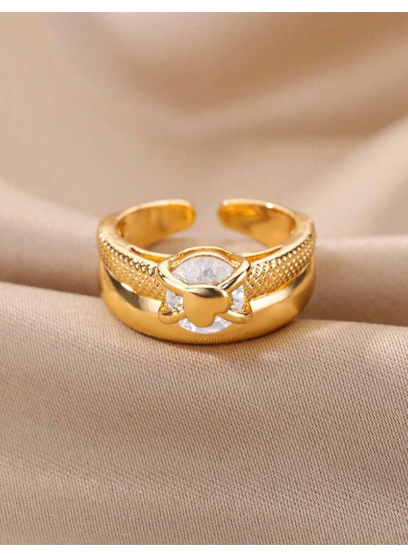 GOLDMAX 21k Gold Plated Ring For Women One Size With Gift Box - Image 2