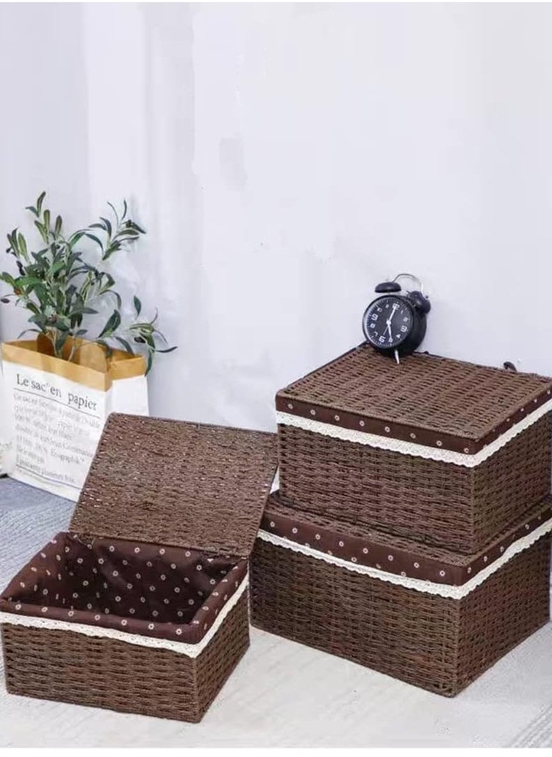 Generic - FFD Handcrafted Elegance Wicker Rattan Storage Solutions for Organized Living - Image 1