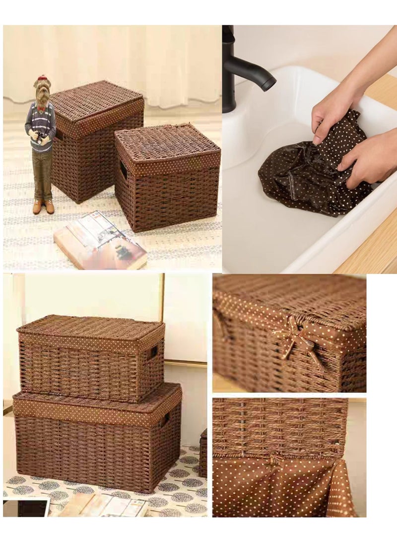 Generic - FFD Handcrafted Elegance Wicker Rattan Storage Solutions for Organized Living - Image 1