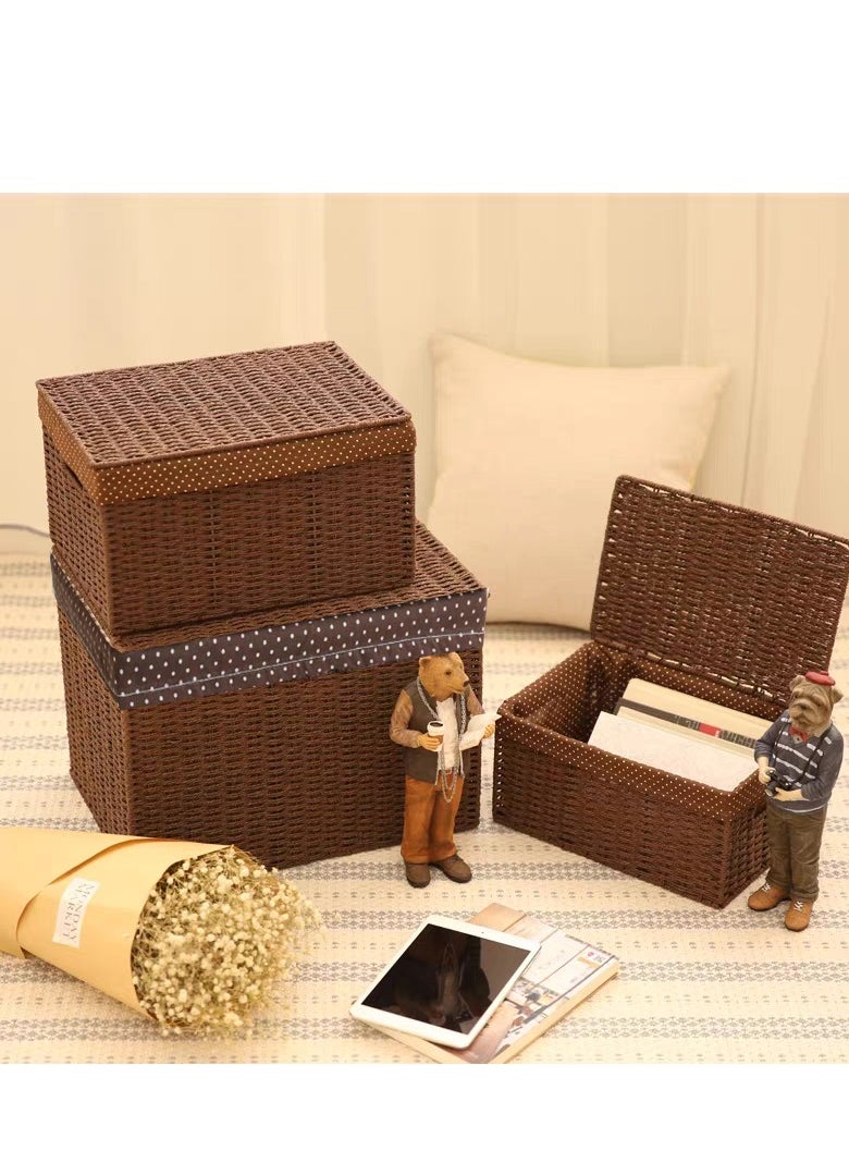 Generic - FFD Handcrafted Elegance Wicker Rattan Storage Solutions for Organized Living - Image 1