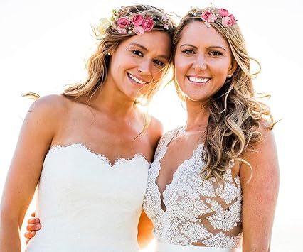 Lurrose 5 Pieces Rose Hair Pins Ushaped Hair Pins Bridal Bridesmaid Hair Accessories for Wedding Prom Pink - Image 4