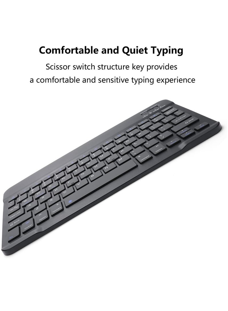 ELTRAZONE ELTERAZONE Rechargeable Bluetooth Keyboard and Mouse Combo Portable Compact Wireless Mouse Keyboard Set for Android Windows Tablet Cell Phone iPhone iPad Pro Air Mini, iPad OS/iOS 13 and above (Black) - Image 5