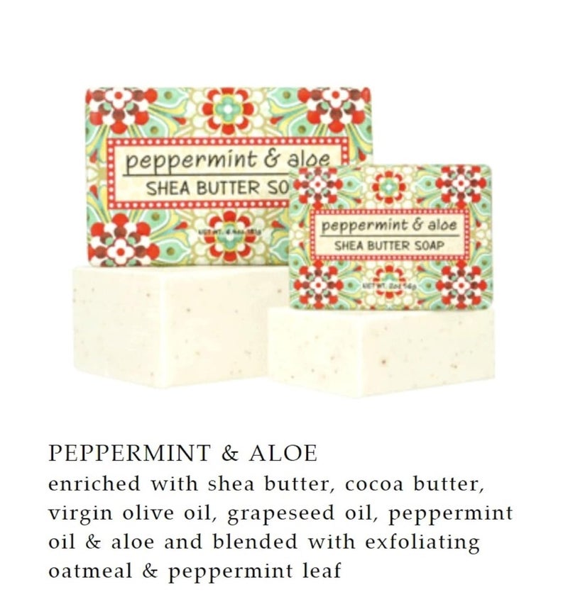 Greenwich Bay Trading Co Peppermint and Aloe Shea Butter Soap Set of 12 Bars 2 Ounces Each - Image 2