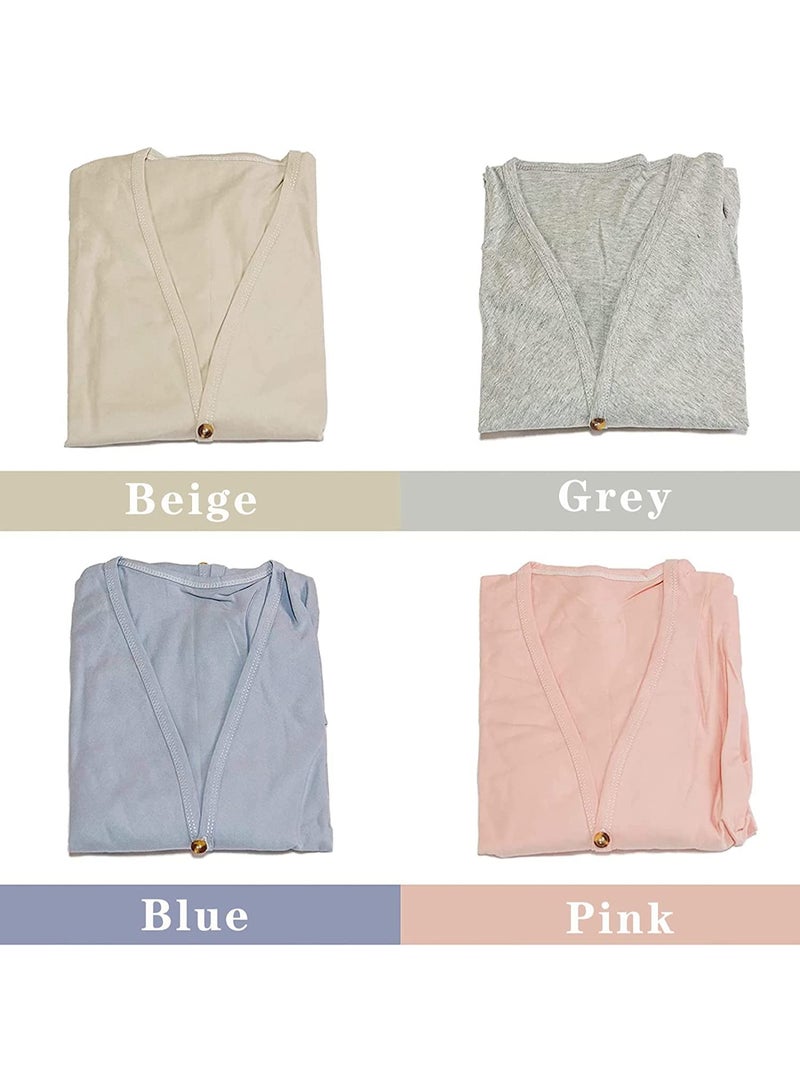 غطاء الرضاعة، منشفة الرضاعة الطبيعية، وشاح تغذية الطفل، غطاء حماية الرضاعة الطبيعية، وشاح الرضاعة الطبيعية الخارجي، تغطية خصوصية 360 درجة، عالمي لجميع المواسم (رمادي) - Image 2