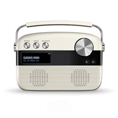 Carvaan Saregama Carvaan Punjabi - Portable Music Player with 5000 Preloaded Songs, FM/BT/AUX (Porcelain White) - Image 3