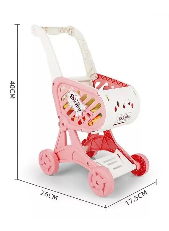 Shopping Cart Trolley Toy,Kids Shopping Cart Toy for Pretend Play and Role-Playing,Shop Toys and Games for Boys and Girls,Mini Supermarket Cart Pretend Play Set for Kids  - Image 2