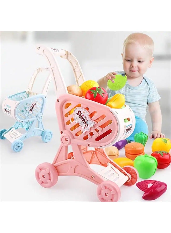 Shopping Cart Trolley Toy,Kids Shopping Cart Toy for Pretend Play and Role-Playing,Shop Toys and Games for Boys and Girls,Mini Supermarket Cart Pretend Play Set for Kids  - Image 4