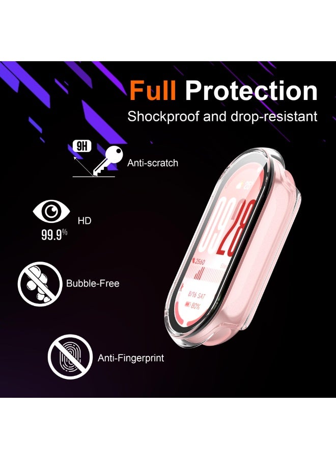 ChicVibe Case for Xiaomi Smart Band 10 Cover, Hard PC Bumper Case for Tempered Glass Screen Protector, 360° All-Round Protection, Protective Cover for Xiaomi Smart Band 10 Clear - Image 2