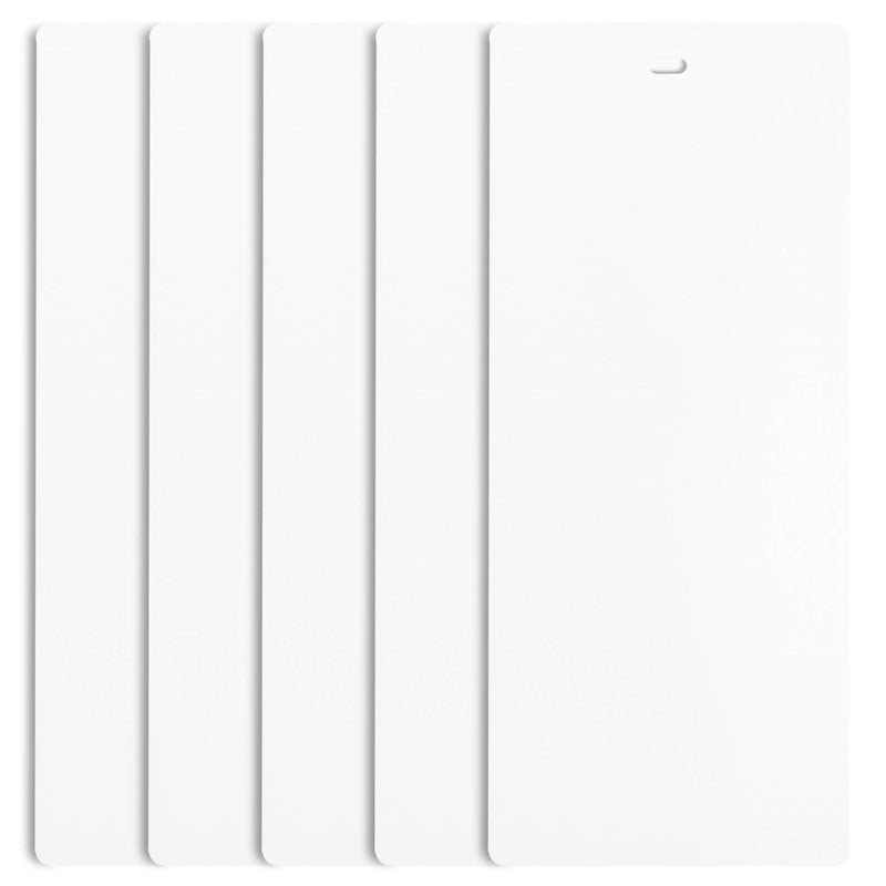 DALIX PVC Veritcal Blind Replacement Slats Curved Smooth White (82.5 Length) (5, White) - Image 1