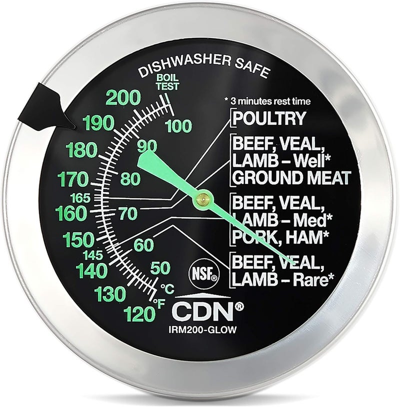 CDN Ovenproof Meat Thermometer – Glow Dial | ProAccurate® | Waterproof | 2" Dial | For Roasting, Poultry, Beef | Recalibratable | Easy-Read | IRM200-GLOW - Image 2