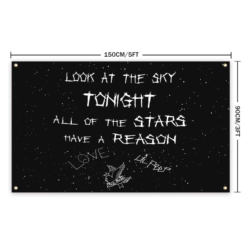 salmophy Lil Peep Tapestries Love Rapper Tapestry 3x5 ft Wall Hanging Room Art Home Decoration Gift Bedroom Decor Living Room Door Curtain Balcony - Image 4