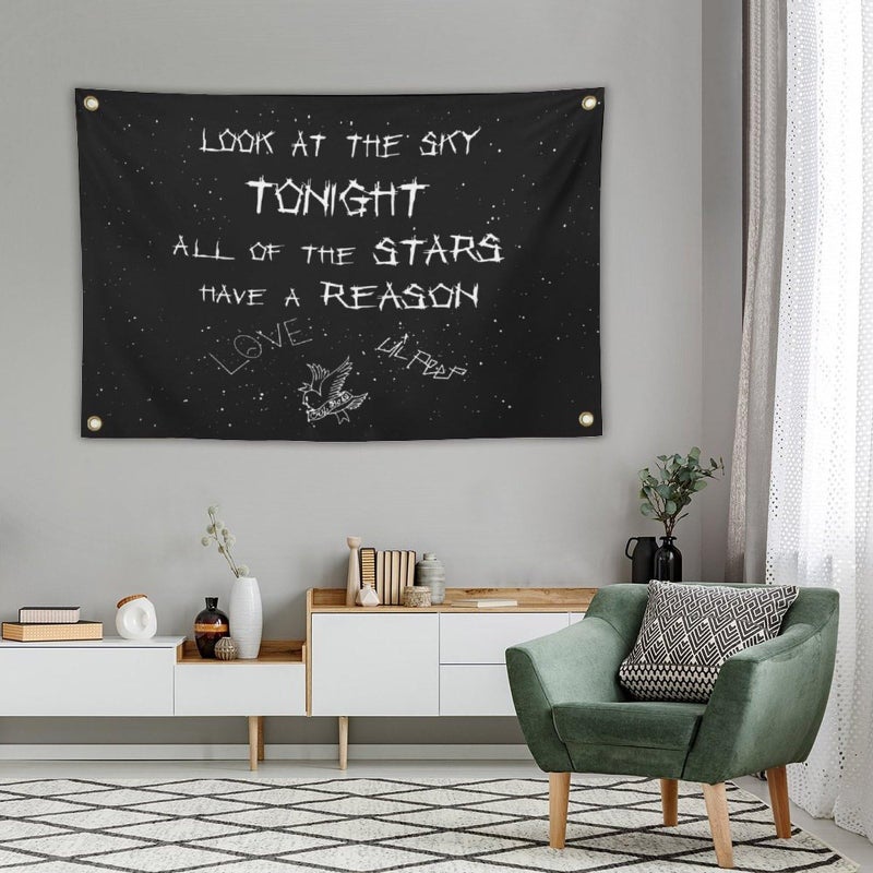 salmophy Lil Peep Tapestries Love Rapper Tapestry 3x5 ft Wall Hanging Room Art Home Decoration Gift Bedroom Decor Living Room Door Curtain Balcony - Image 1