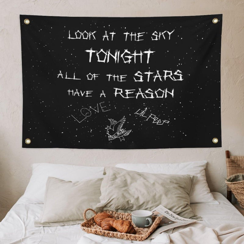 salmophy Lil Peep Tapestries Love Rapper Tapestry 3x5 ft Wall Hanging Room Art Home Decoration Gift Bedroom Decor Living Room Door Curtain Balcony - Image 3