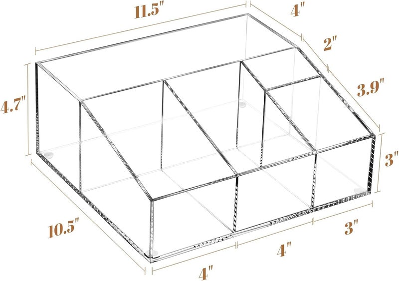 Al Raied ARS® Acrylic Coffee Bar Station Organizer for Countertop - Clear Snack and Tea Storage Holder for Kcup Pods, Condiment Cups, Sugar, Creamer, and Syrup - Image 3