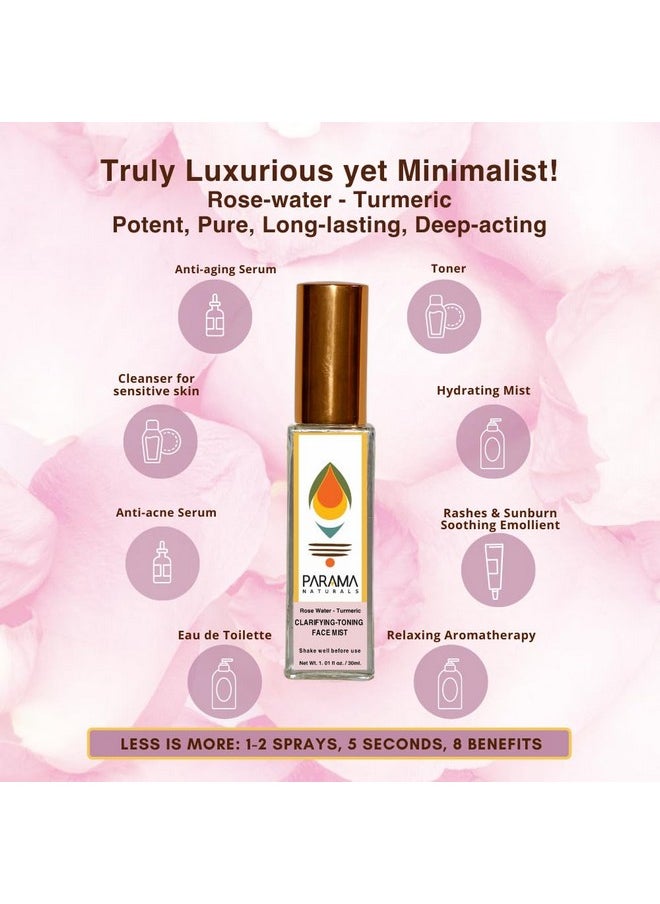 PARAMA NATURALS Turmericrosewater Toning And Clarifying Facial Mist 30Ml Refreshing Hydration For Sensitive And Acneprone Skin  - Image 3