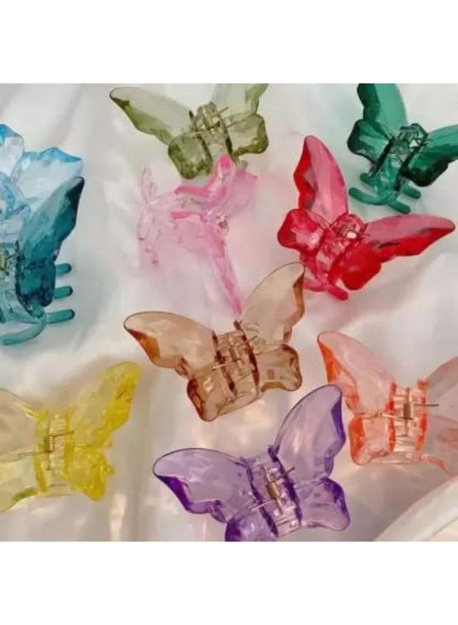 DN Creation Set of 4 Butterfly Non-Slip Fashion Jaw Hair Clips, Strong Hold Thin & Thick Hair Styling Accessories Hair Clucther - Assorted Color - Image 4