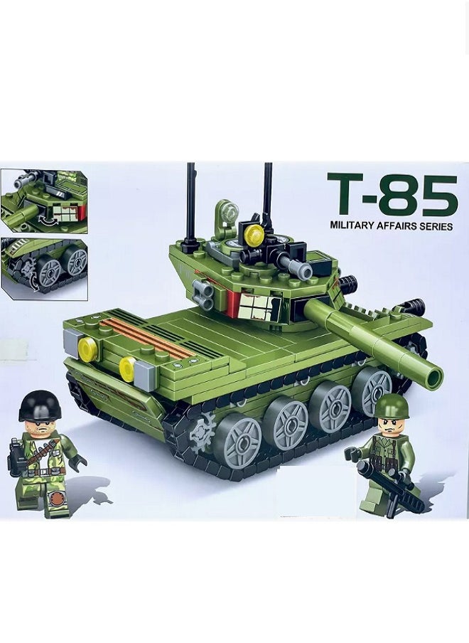 Blocks Tank building blocks assembly . Chip toy boy 6 years old tank military children toy with 2 special soldier. from 6+ year old gift for child's birthday gift and building blocks fans. (356 Pcs)  - Image 4