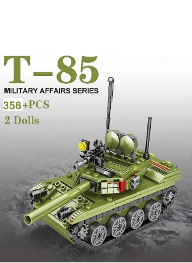 Blocks Tank building blocks assembly . Chip toy boy 6 years old tank military children toy with 2 special soldier. from 6+ year old gift for child's birthday gift and building blocks fans. (356 Pcs)  - Image 5
