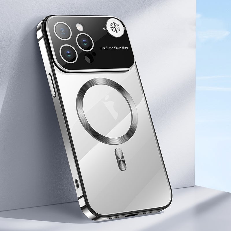 erorex For Iphone 14 Pro Max Aromatherapy Magsafe Magnetic Phone Case(Starlight Silver) - Image 1